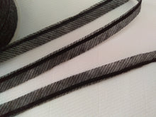 10 METRES OF BLACK/GREY FUSIBLE BIAS STAY TAPE 12mm WIDE